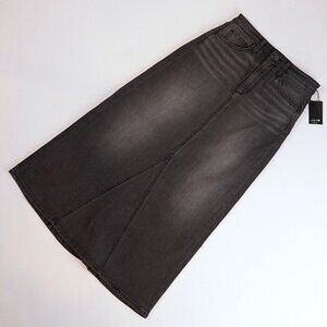 Joe's Denim Faye Skirt in Faded Black Gray Midi/Maxi - 27 - NWT